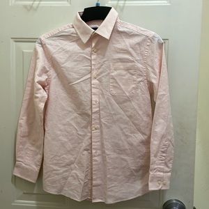 CHEROKEE, EC:Boys size L striped dress shirt 60%cotton, 40% polyester